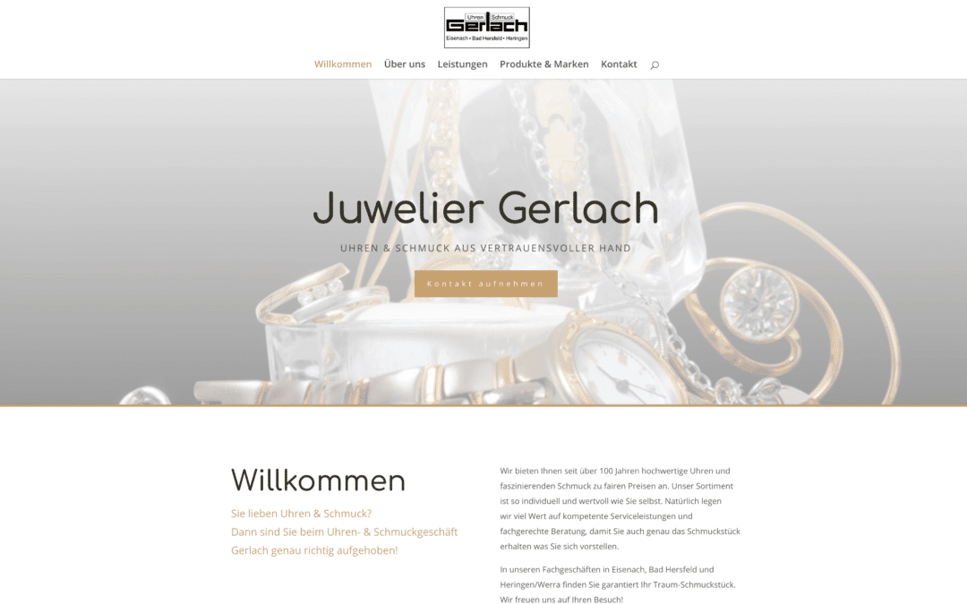 neue Webseite für Juweliergeschäft